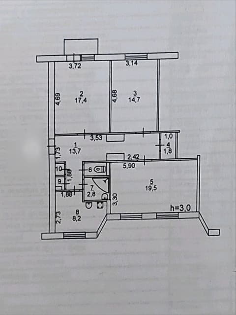 3х комнатная квартира