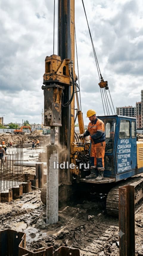 Аренда сваебойной установки в Мариуполе Цены, заказ