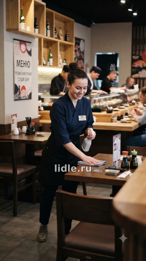 Вакансия горничной в суши-бар Москва: уборка и чистота