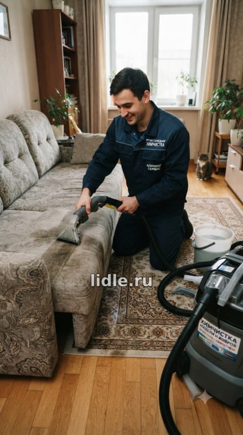 Химчистка диванов и ковров на дому в Москве