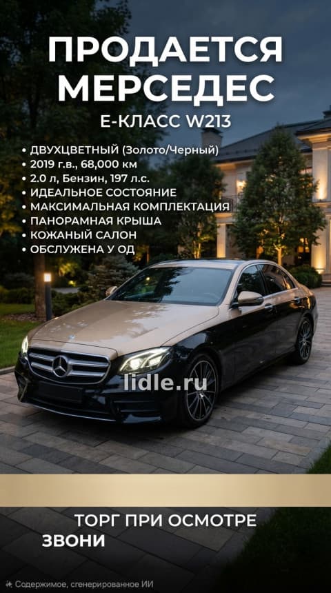 Продажа Mercedes E-Class: двухцветный, идеал